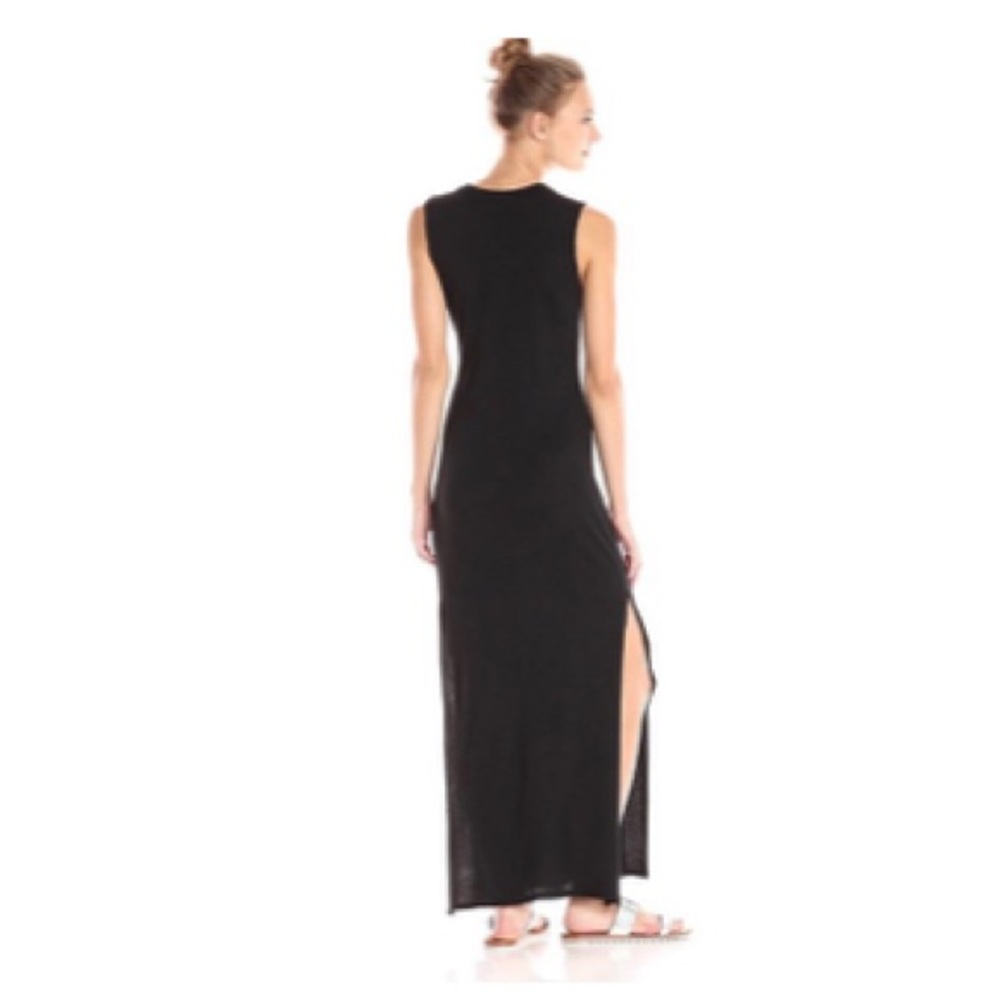 n:Philanthropy Black Cat Lace-up Casual Maxi Dress - Picture 2 of 4